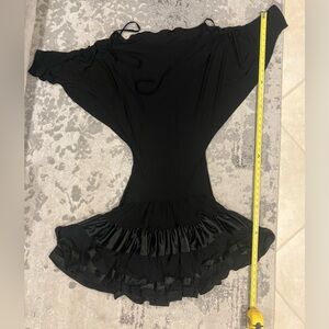 Elegant Black Off-Shoulder Dress-DANCE AMERICA -vintage